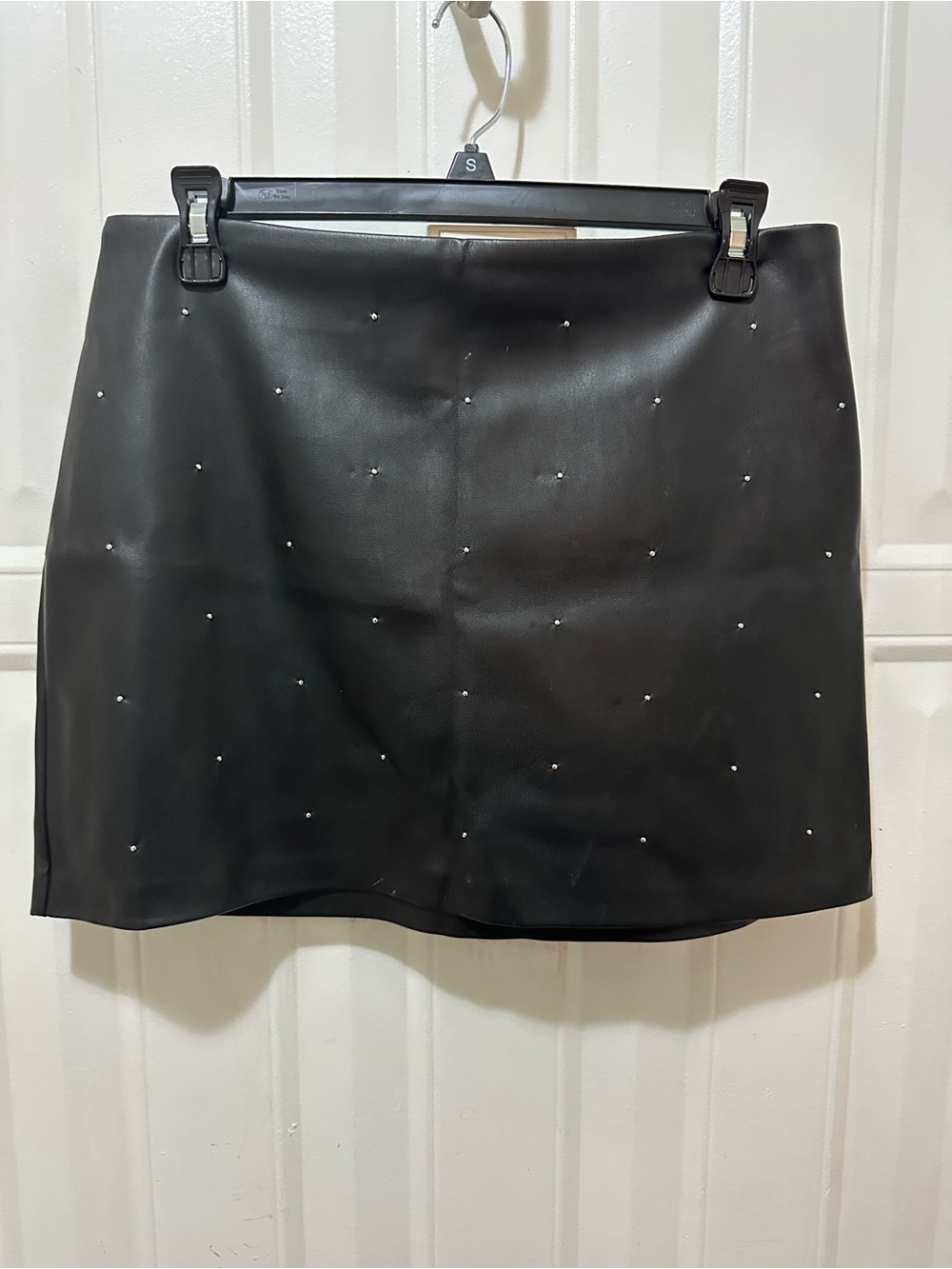 House of Harlow 1960 Black Mini Skirt with Silver Studs